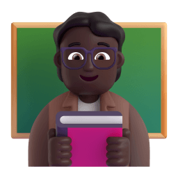 teacher: dark skin tone appearance on Microsoft
