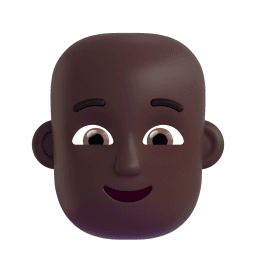 person: dark skin tone, bald appearance on Microsoft