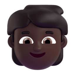 child: dark skin tone appearance on Microsoft
