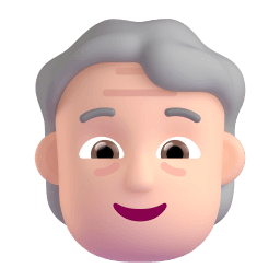 older person: light skin tone appearance on Microsoft