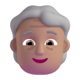 older person: medium skin tone appearance on Microsoft