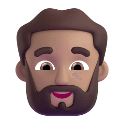 man: medium skin tone, beard appearance on Microsoft