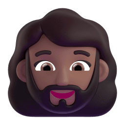 woman: medium-dark skin tone, beard appearance on Microsoft