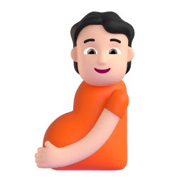 pregnant person: light skin tone appearance on Microsoft