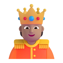 person with crown: medium skin tone appearance on Microsoft