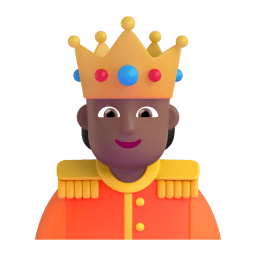 person with crown: medium-dark skin tone appearance on Microsoft