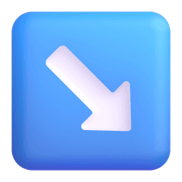 down-right arrow appearance on Microsoft
