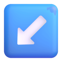 down-left arrow appearance on Microsoft