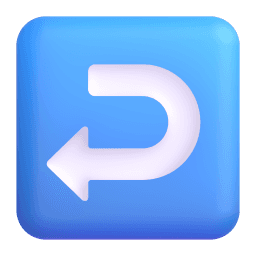 right arrow curving left appearance on Microsoft