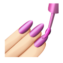 nail polish: light skin tone appearance on Apple