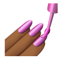 nail polish: medium-dark skin tone appearance on Apple
