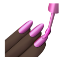 nail polish: dark skin tone appearance on Apple