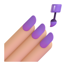 nail polish: medium-light skin tone appearance on Microsoft